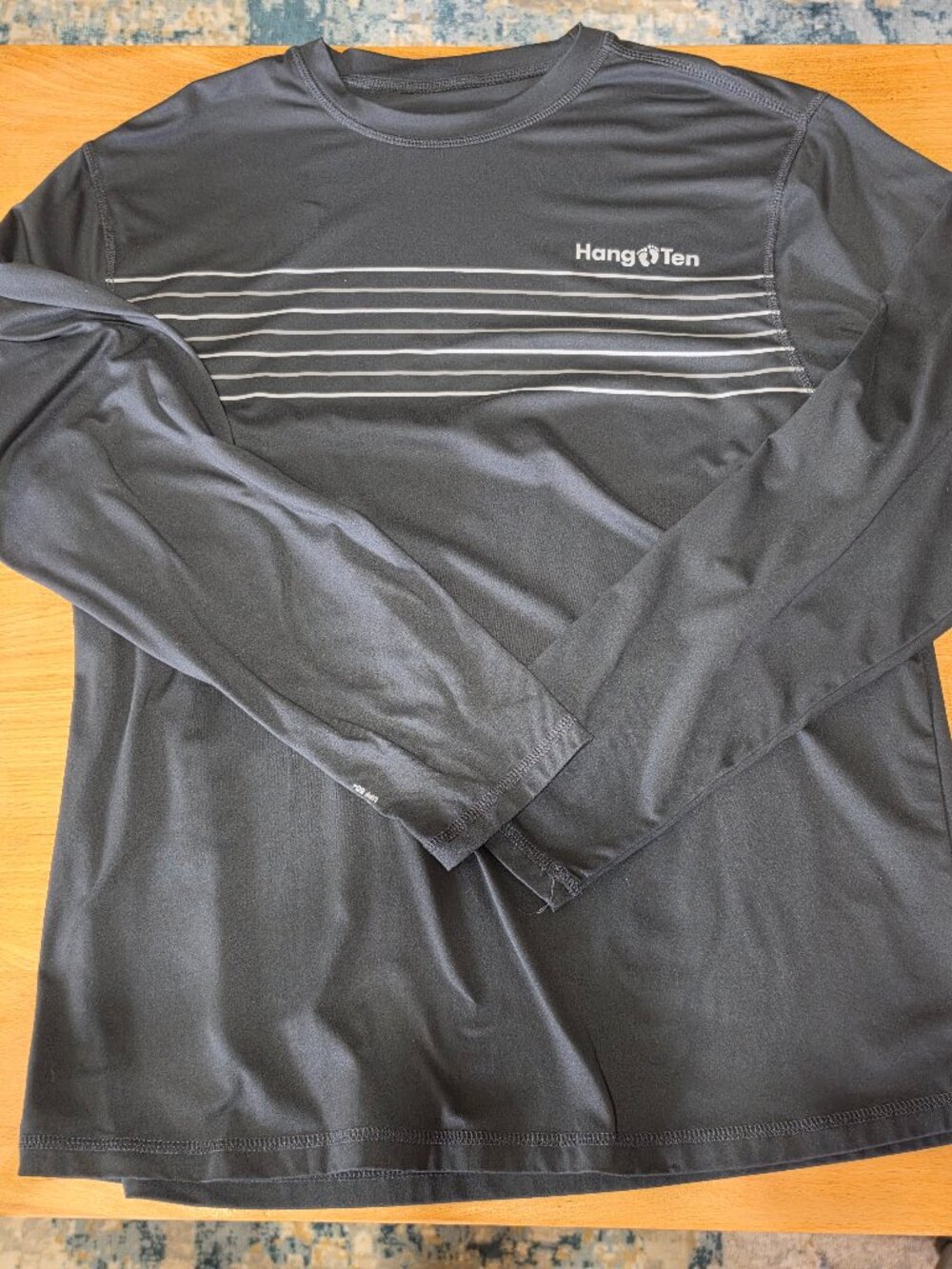 Hang Ten Men’s UPF 50+ Performance Shirt – Black – Medium